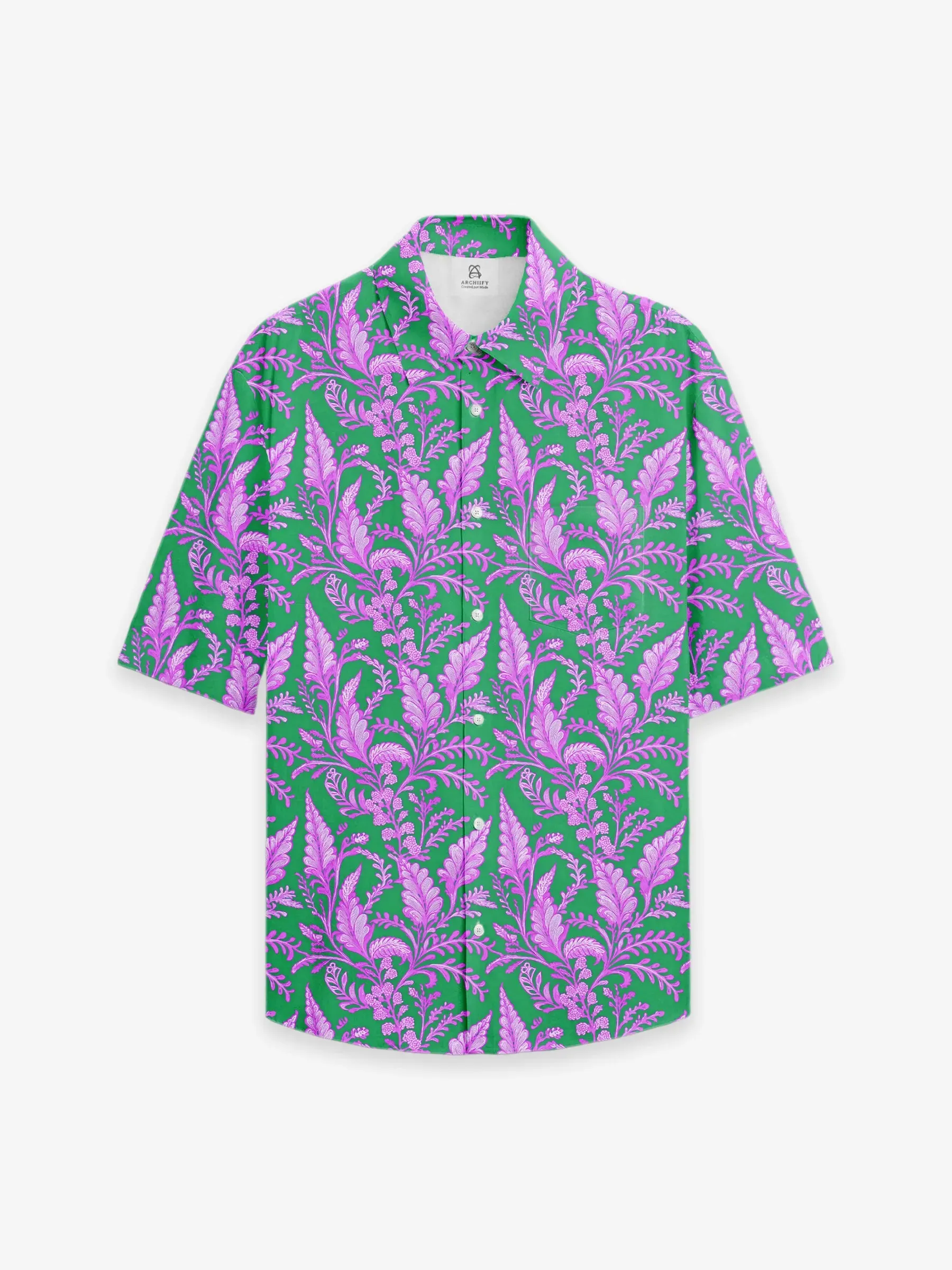 Breezy Hawaiian Short-Sleeve Shirt in Pacific Bloom sold by Archiify