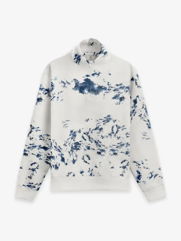 Fuzzy Half Zip Pullover in Glacial Horizon sold by Archiify