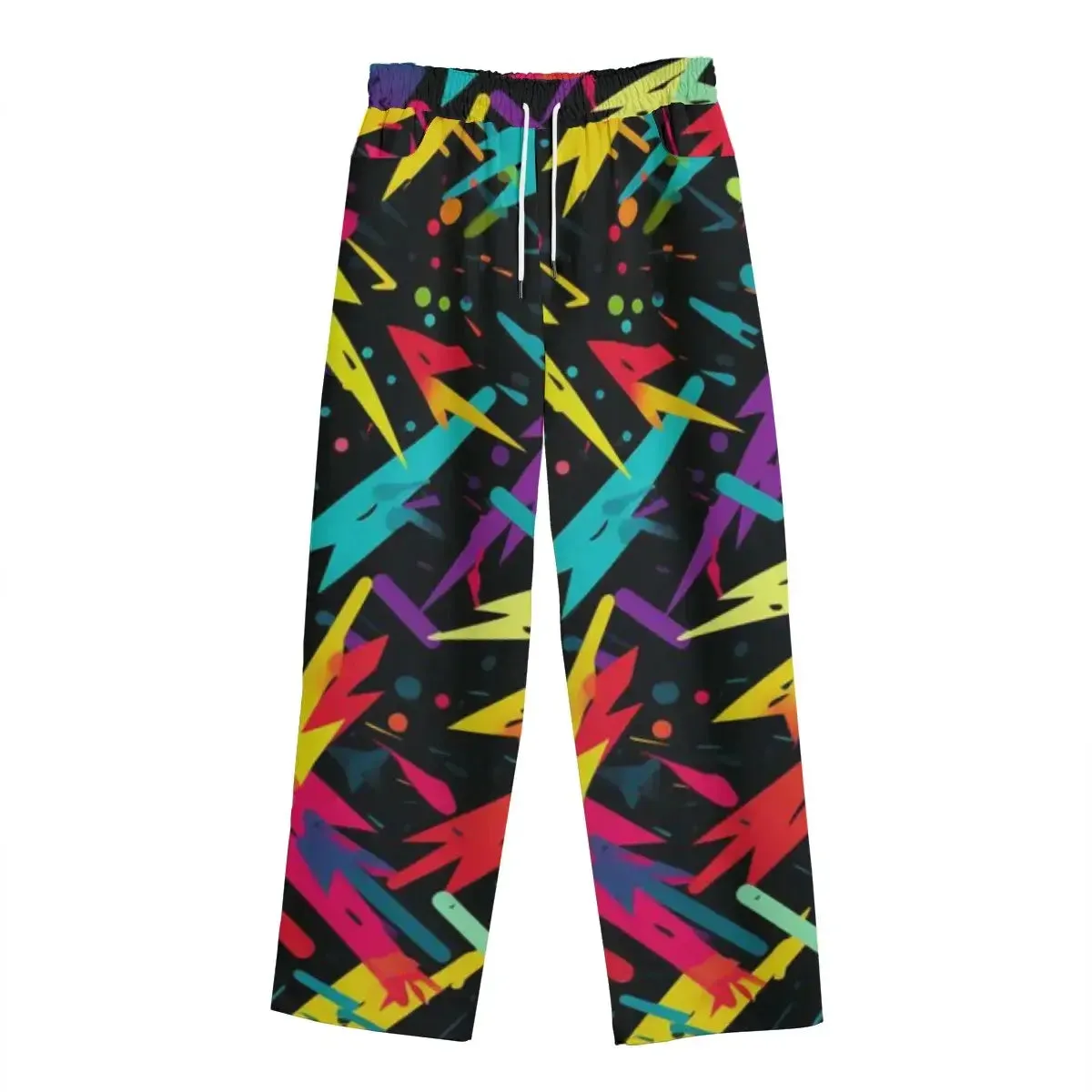 Hip-Hop Style Print Men's Straight Casual Pants sold by Archiify