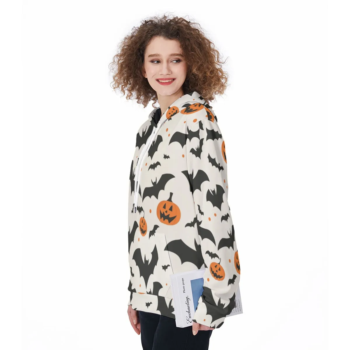 Bat Pumpkin Print Women's Hoodie sold by Archiify product image thumbnail 5