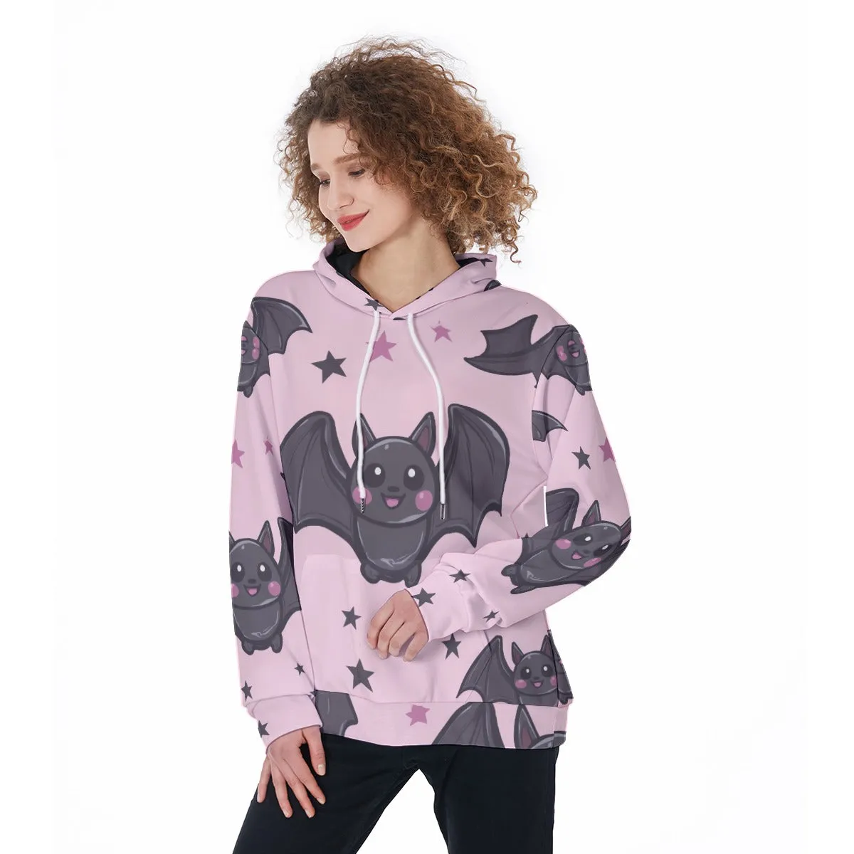 Halloween Bat Print Women's Pullover Hoodie sold by Archiify product image thumbnail 3