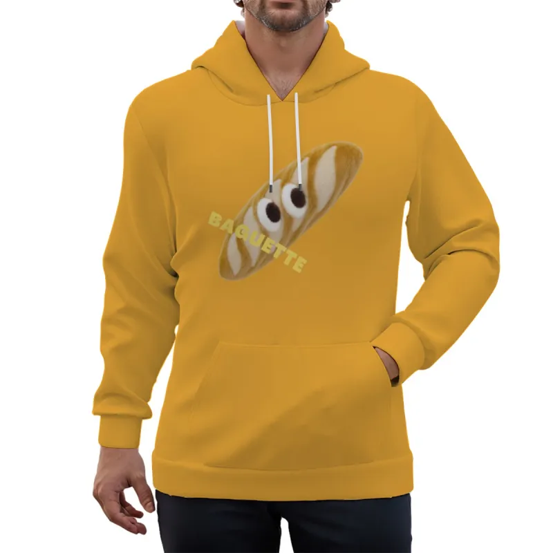 Eco-friendly Baguette Print Unisex Pullover Hoodie sold by Archiify