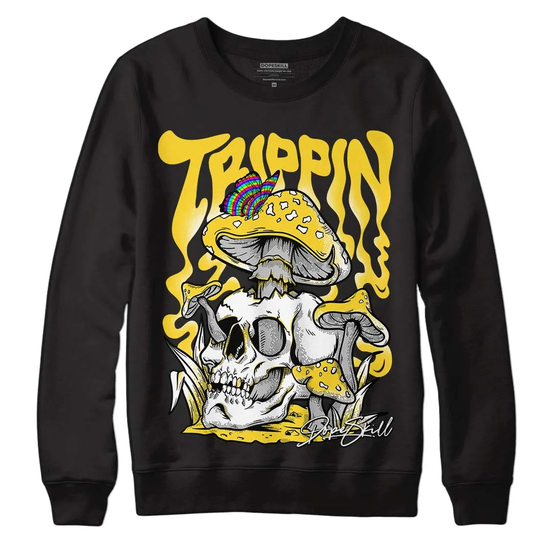 Black Tour Yellow AJ 4 Thunder DopeSkill Sweatshirt Trippin Graphic sold by Archiify