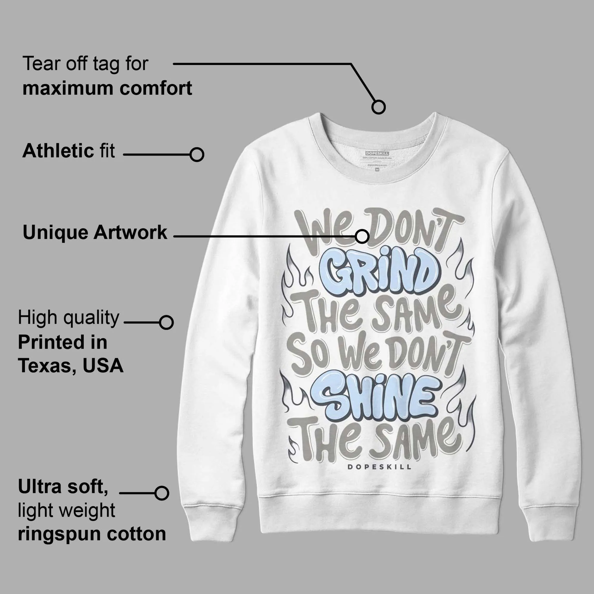 Cool Grey 6s DopeSkill Sweatshirt Grind Shine Graphic sold by Archiify product image thumbnail 3