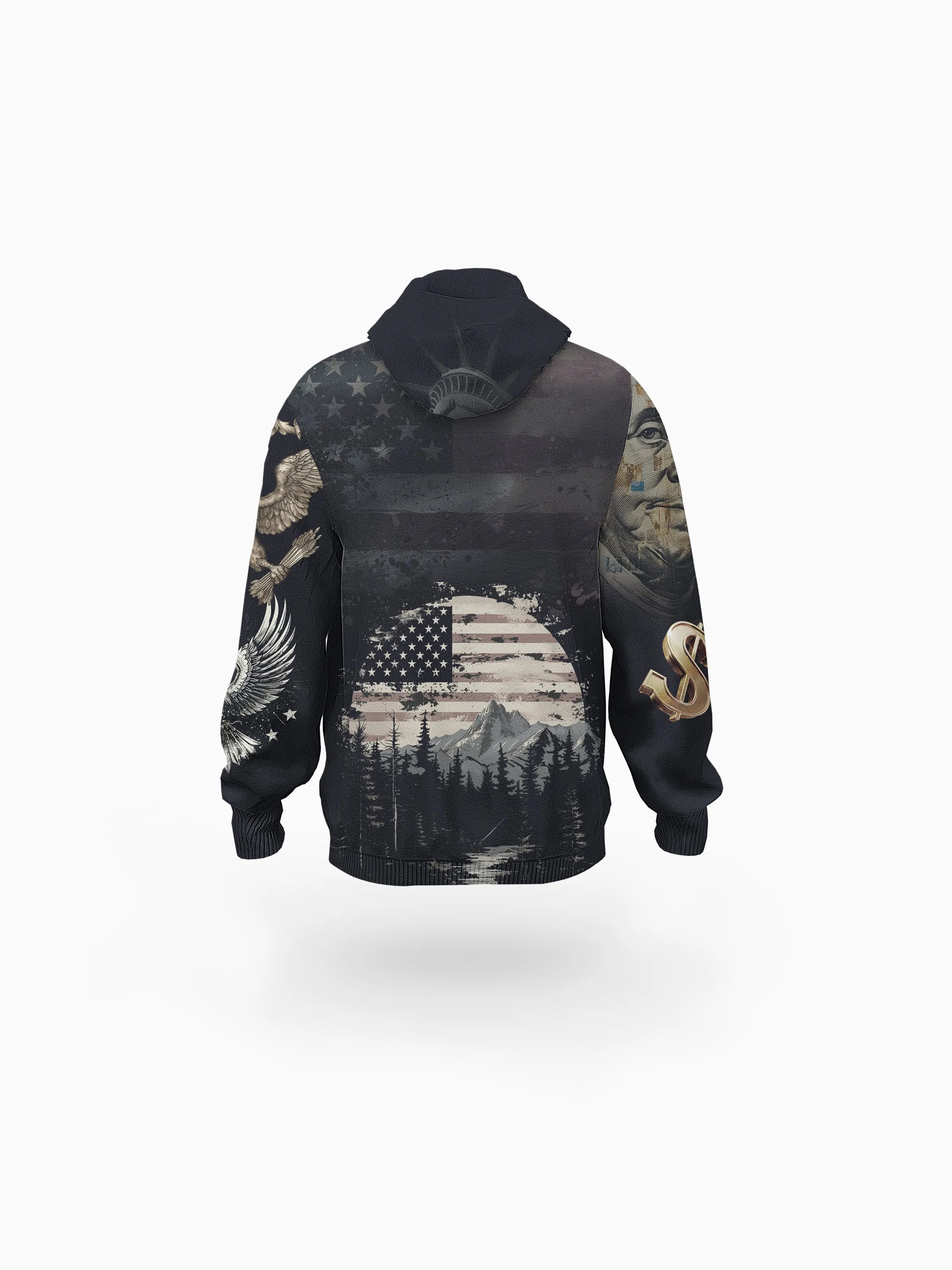 "LIBERTY" Eco-friendly All-Over Print Unisex Pullover Hoodie sold by Archiify product image thumbnail 2
