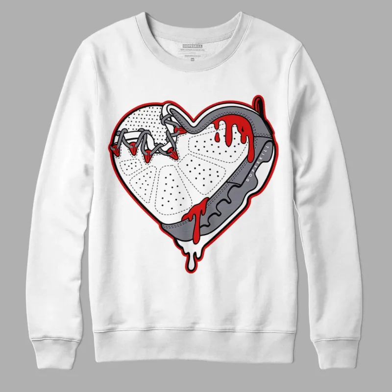 Fire Red 9s DopeSkill Sweatshirt Heart AJ 9 Graphic sold by Archiify
