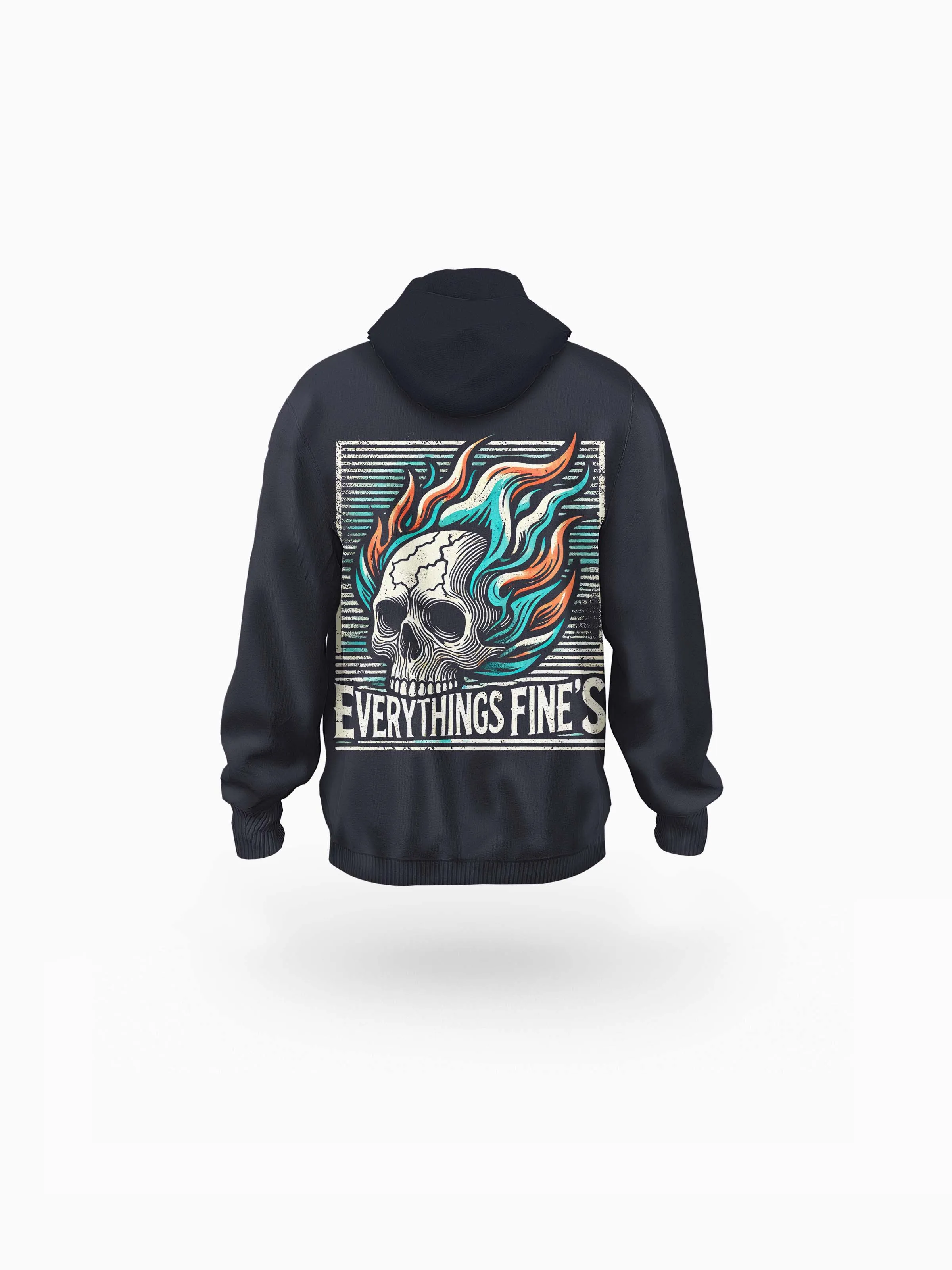 Flameskull Ⅲ Blue Eco-friendly All-Over Print Unisex Pullover Hoodie sold by Archiify product image thumbnail 2