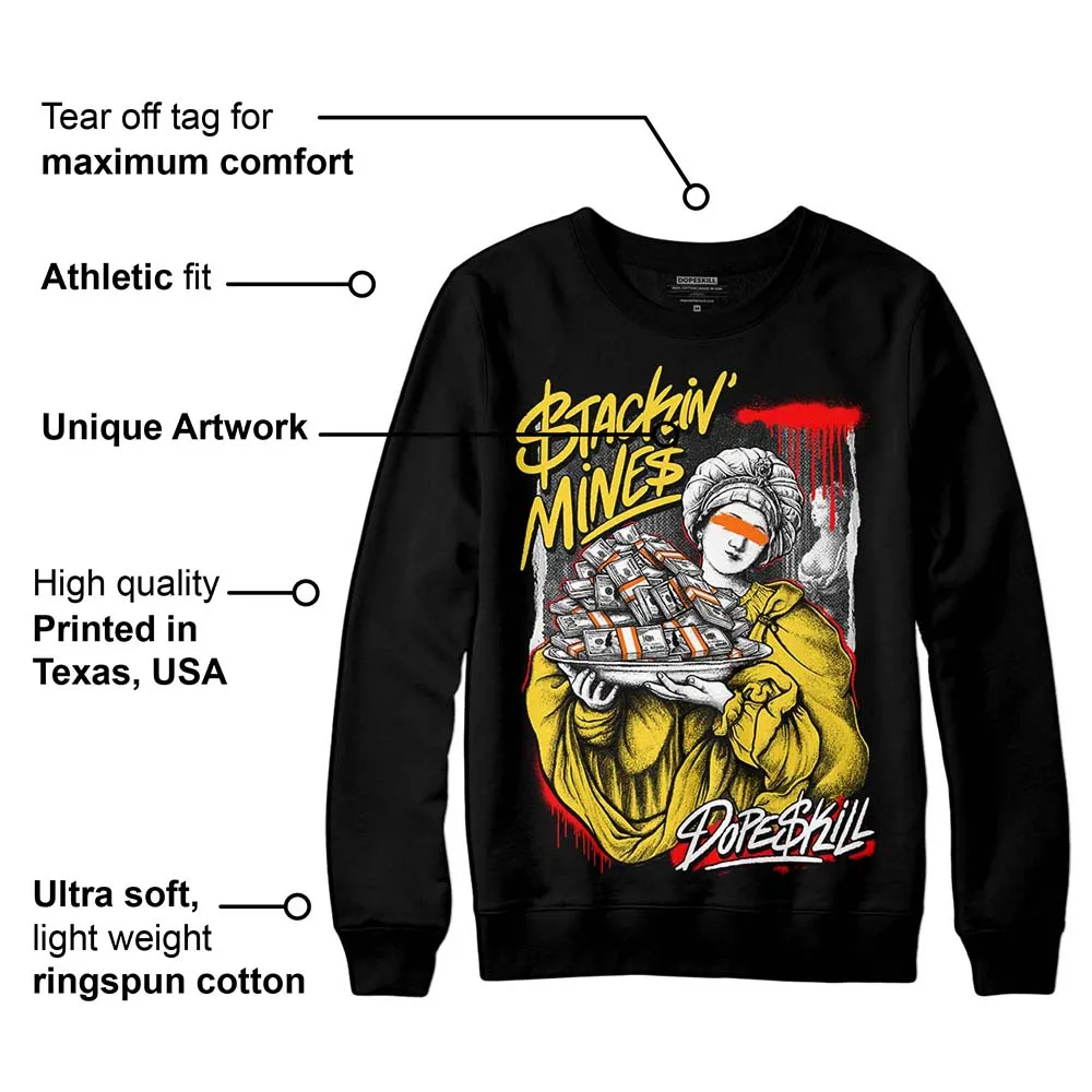 Black Tour Yellow AJ 4 Thunder DopeSkill Sweatshirt Stackin Mines Graphic sold by Archiify product image thumbnail 3