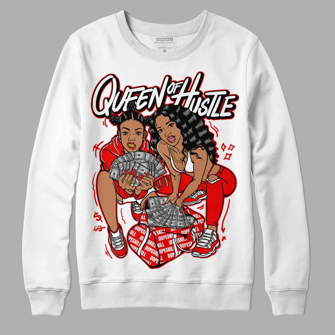 Cherry 11s DopeSkill Sweatshirt Queen Of Hustle Graphic sold by Archiify product image thumbnail 5
