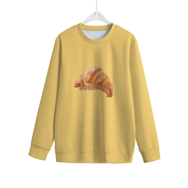 ‘Croissant’ All-Over Print Women's Sweatshirt sold by Archiify