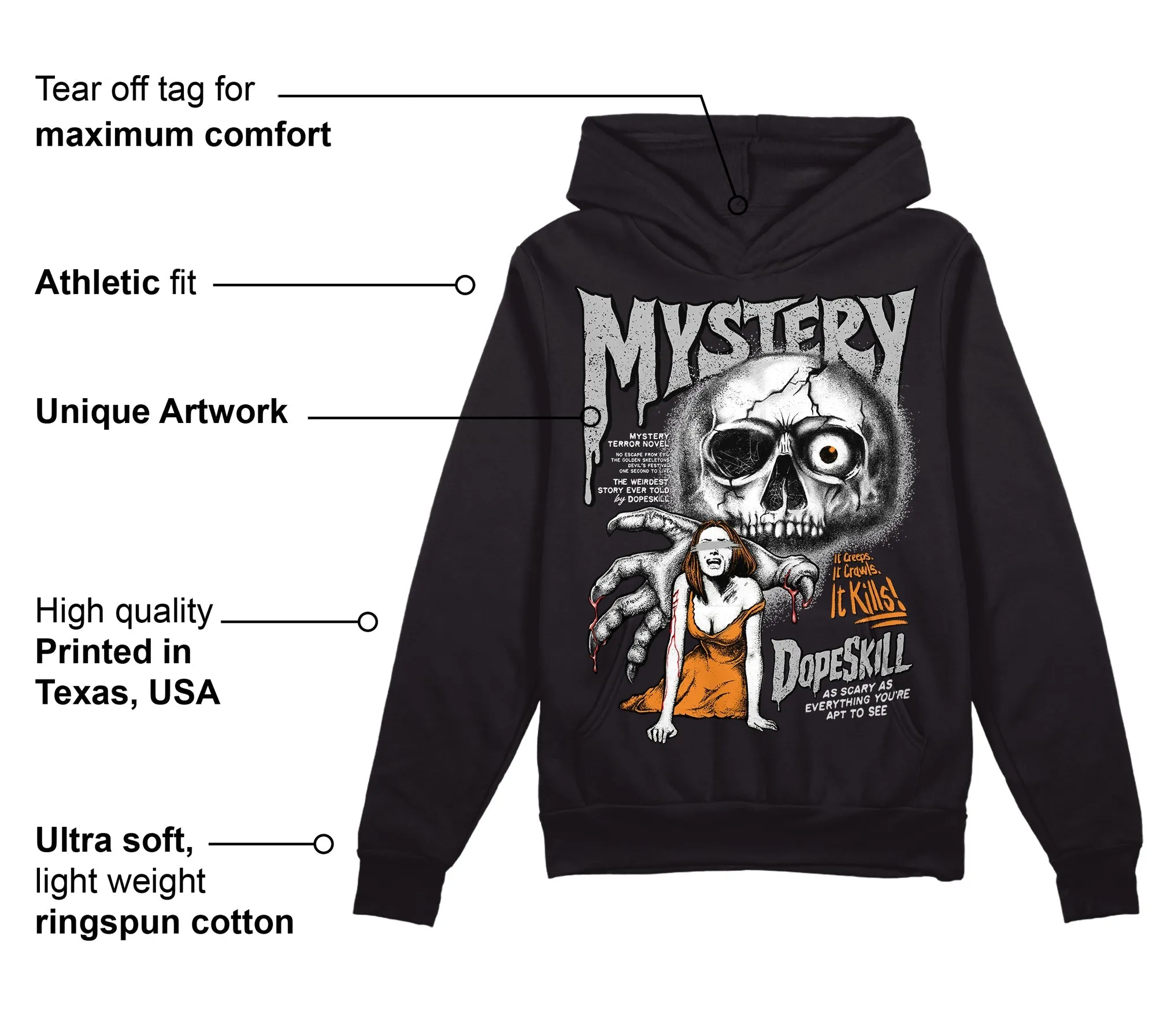 Dunk Cool Grey DopeSkill Hoodie Sweatshirt Mystery Ghostly Grasp Graphic sold by Archiify product image thumbnail 3