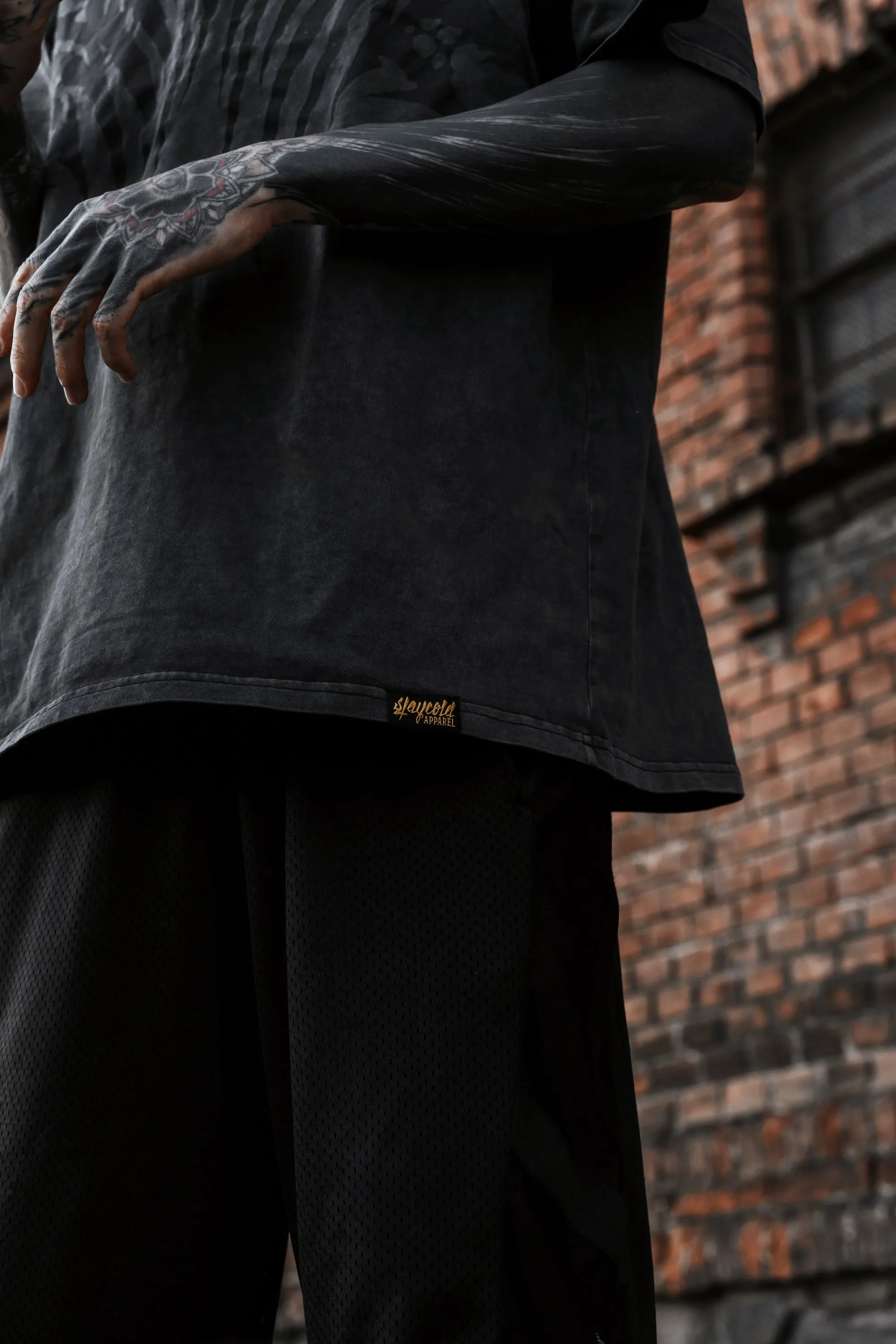 Necroblade (black) - Heavy Oversized T-Shirt Acid Washed 250GSM sold by Archiify product image thumbnail 4