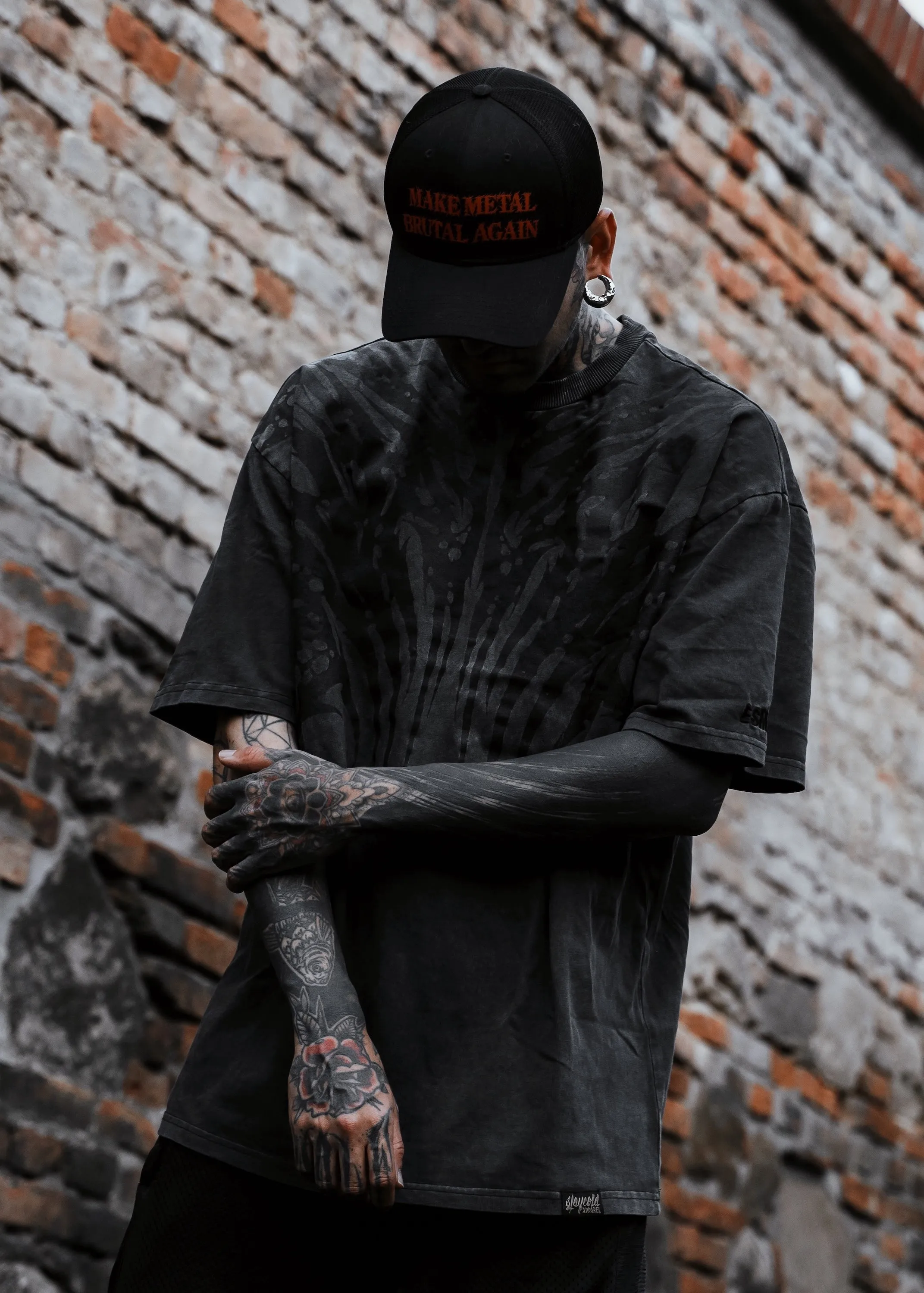 Necroblade (black) - Heavy Oversized T-Shirt Acid Washed 250GSM sold by Archiify product image thumbnail 2