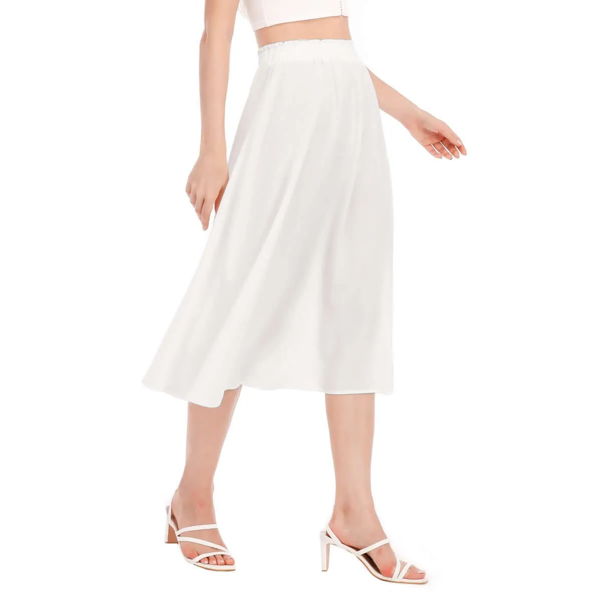 Cottagecore Women's Plaid Printed Long Section Chiffon Skirt sold by Archiify product image thumbnail 3