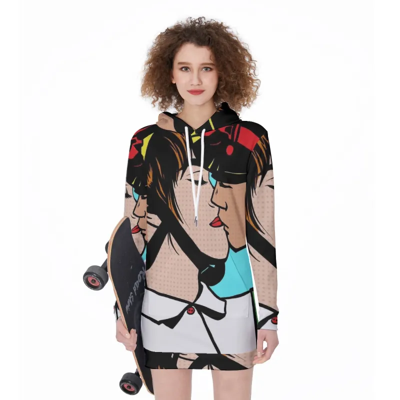 Lovers Printed Women's Long Hoodie sold by Archiify
