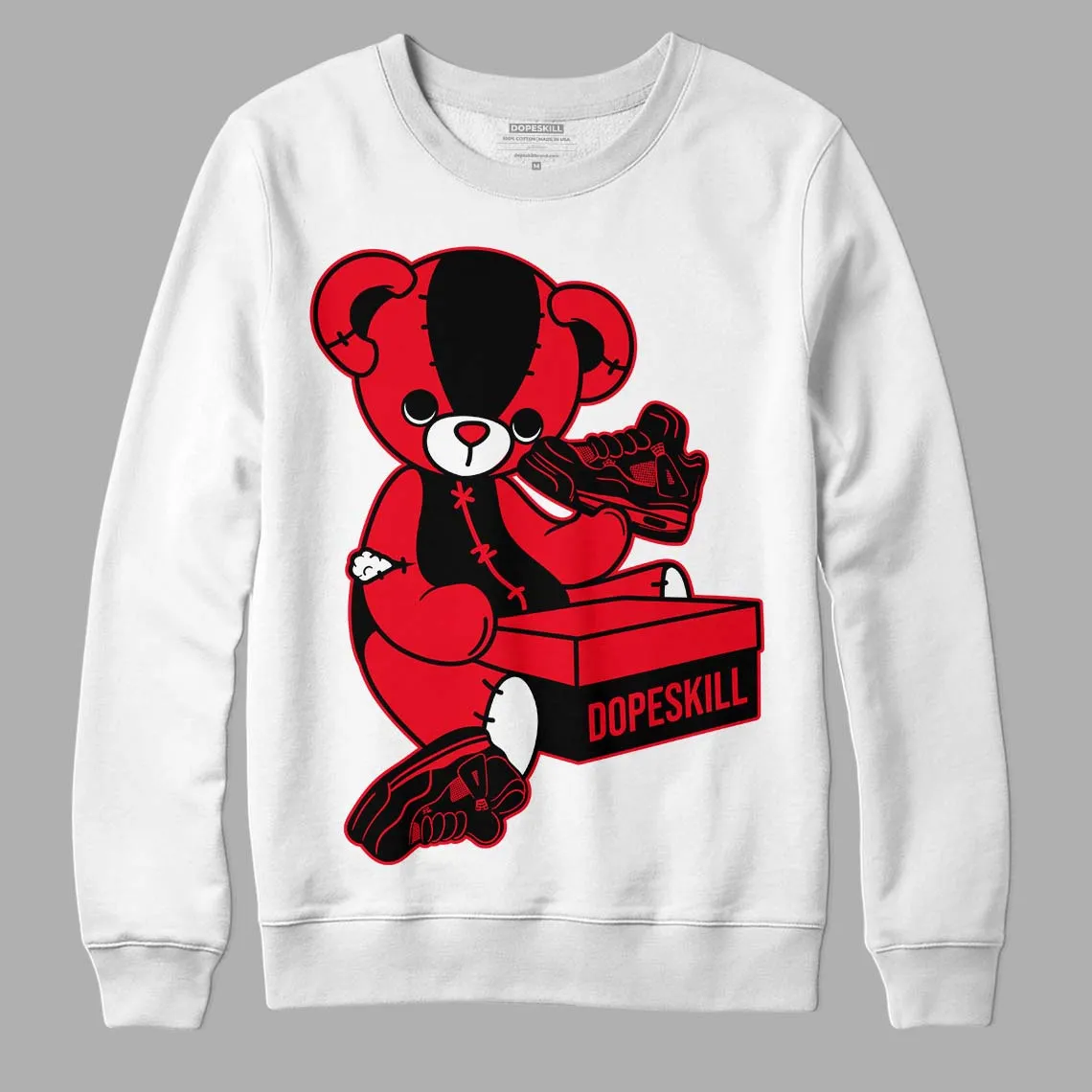 Red Thunder 4s DopeSkill Sweatshirt Sneakerhead BEAR Graphic sold by Archiify product image thumbnail 2