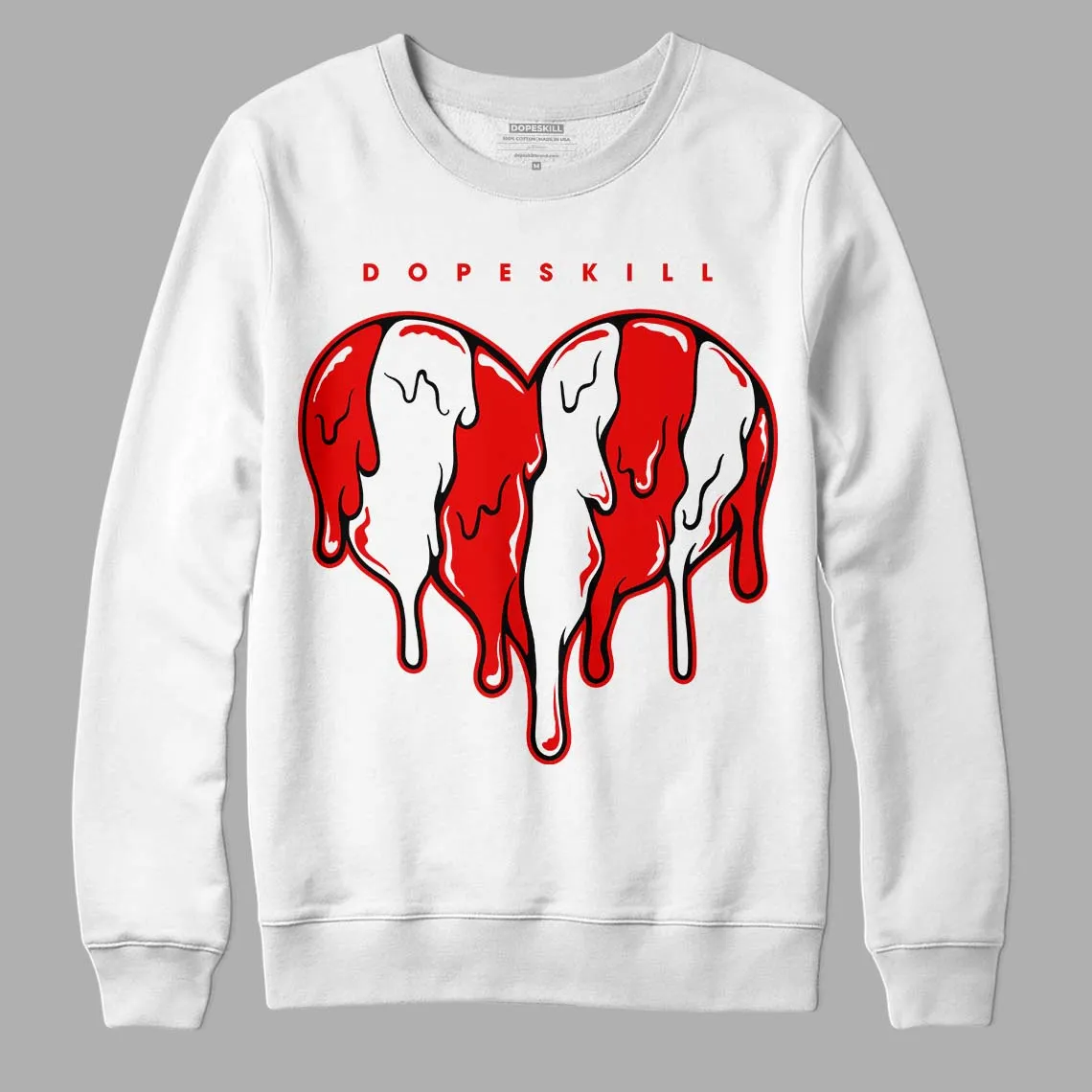 Cherry 11s DopeSkill Sweatshirt Slime Drip Heart Graphic sold by Archiify