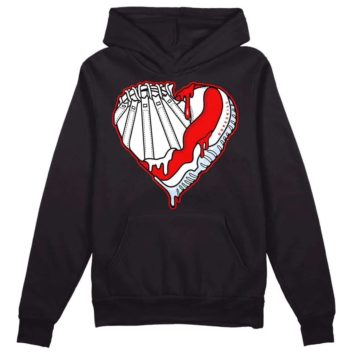 Cherry 11s DopeSkill Hoodie Sweatshirt Heart AJ 11 Graphic sold by Archiify product image thumbnail 2