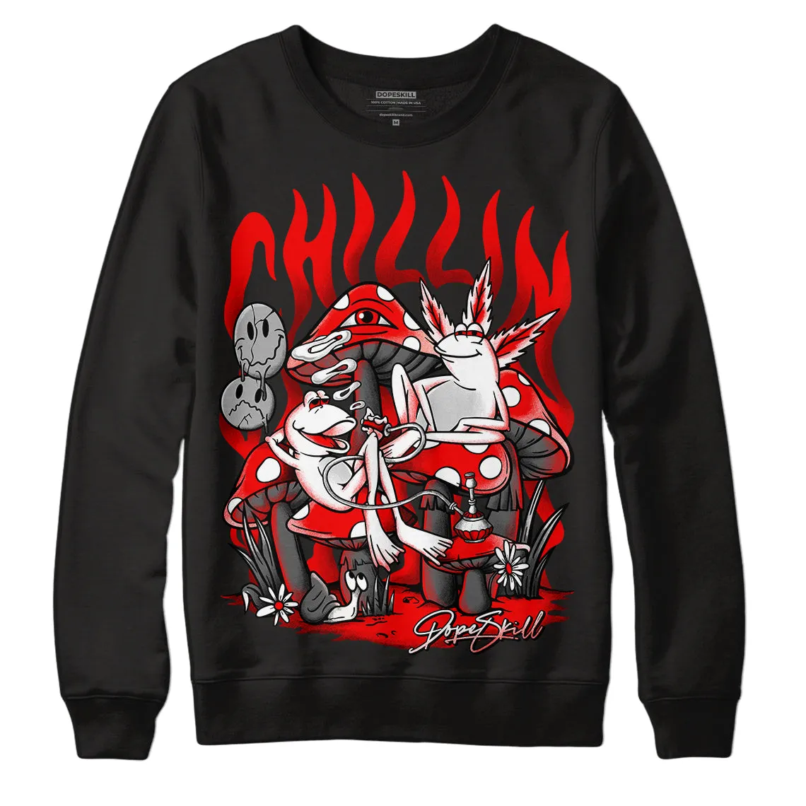 Red Thunder 4s DopeSkill Sweatshirt Chillin Graphic sold by Archiify product image thumbnail 5