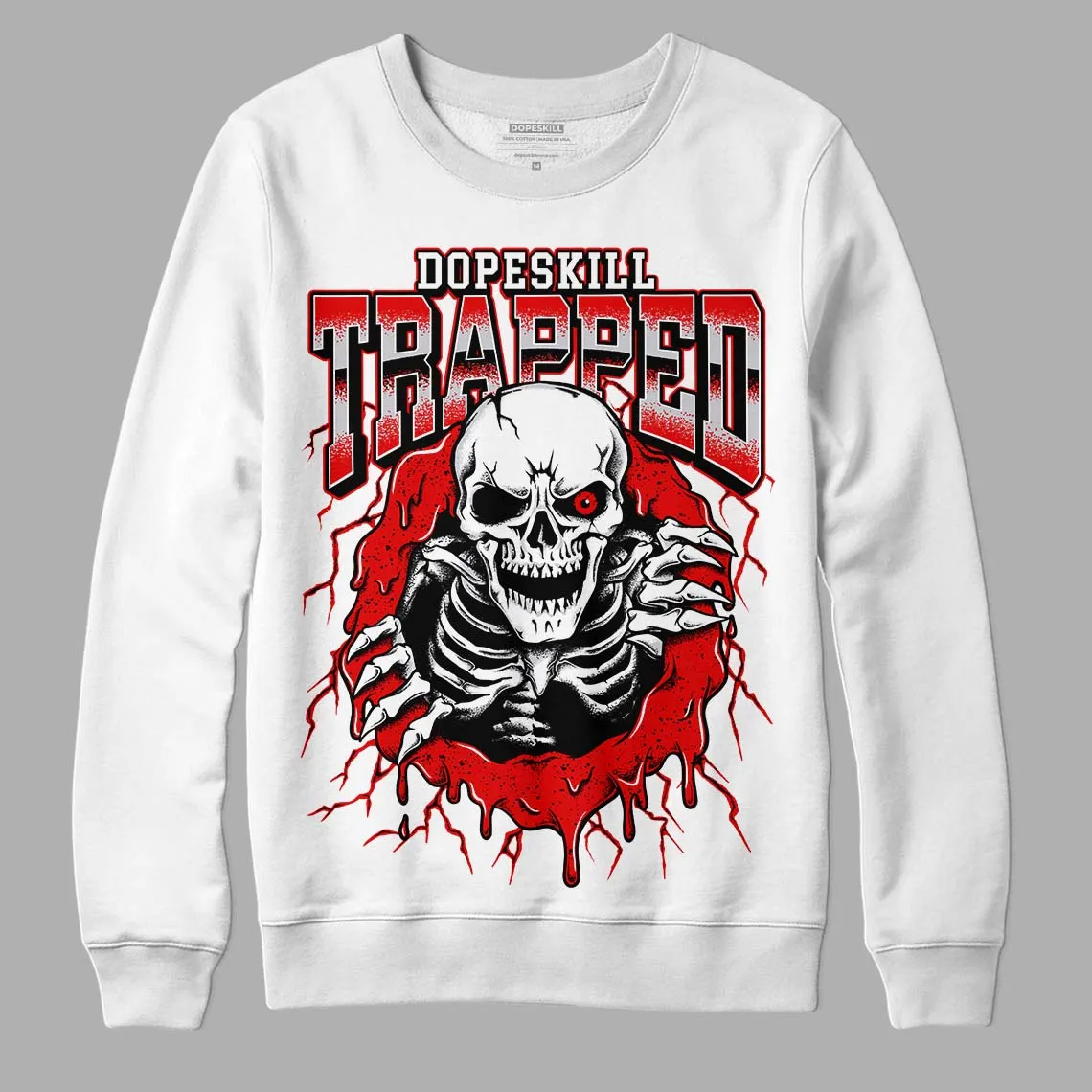 Red Cement 4S DopeSkill Sweatshirt Trapped Halloween Graphic sold by Archiify product image thumbnail 5