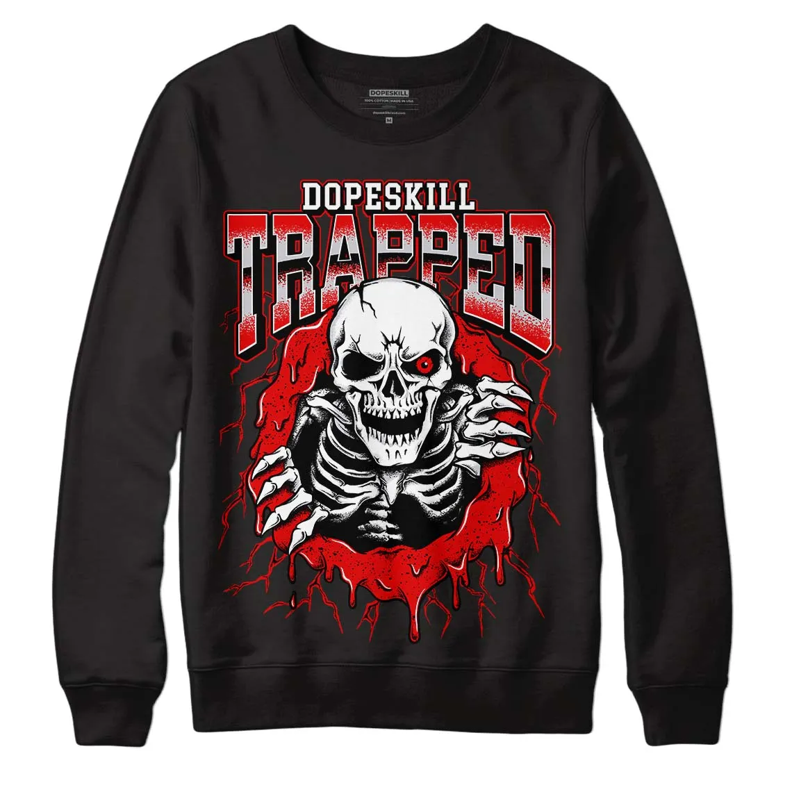 Red Cement 4S DopeSkill Sweatshirt Trapped Halloween Graphic sold by Archiify product image thumbnail 2