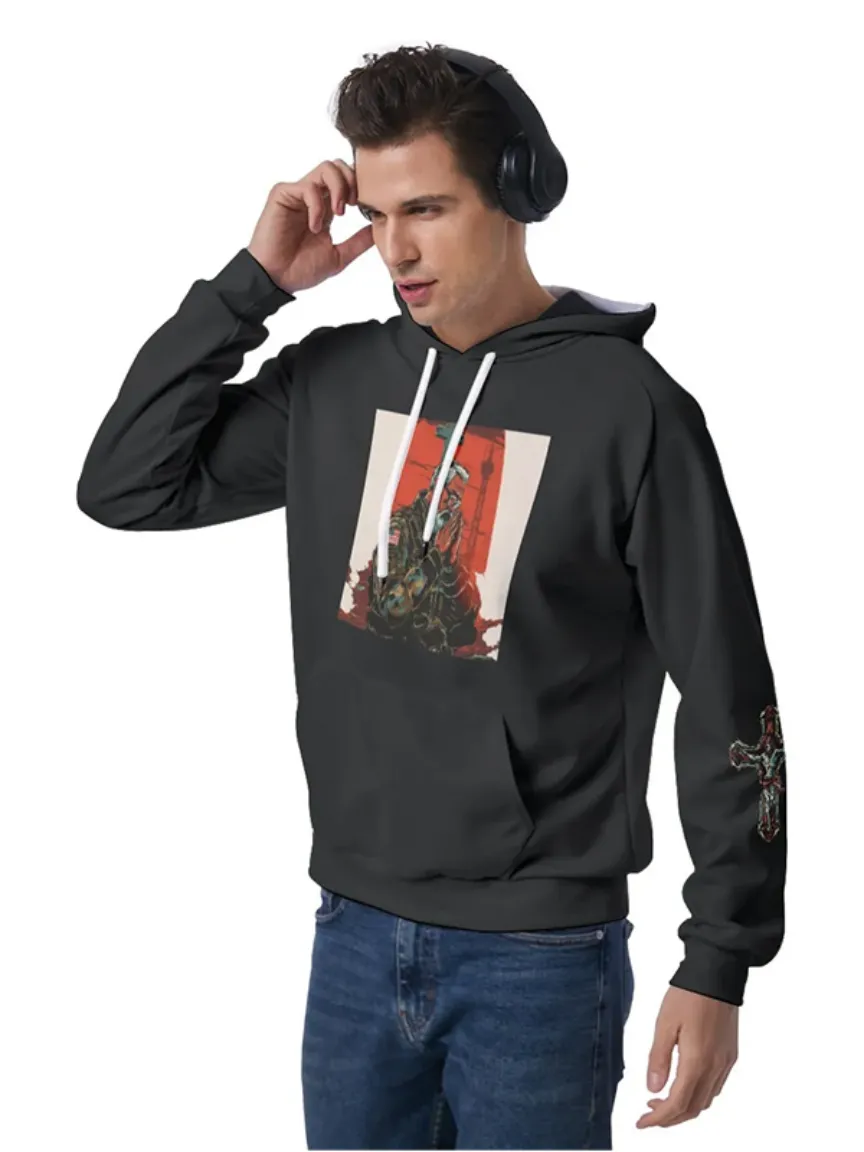 No War Print Men's Raglan Pullover Hoodie sold by Archiify product image thumbnail 3