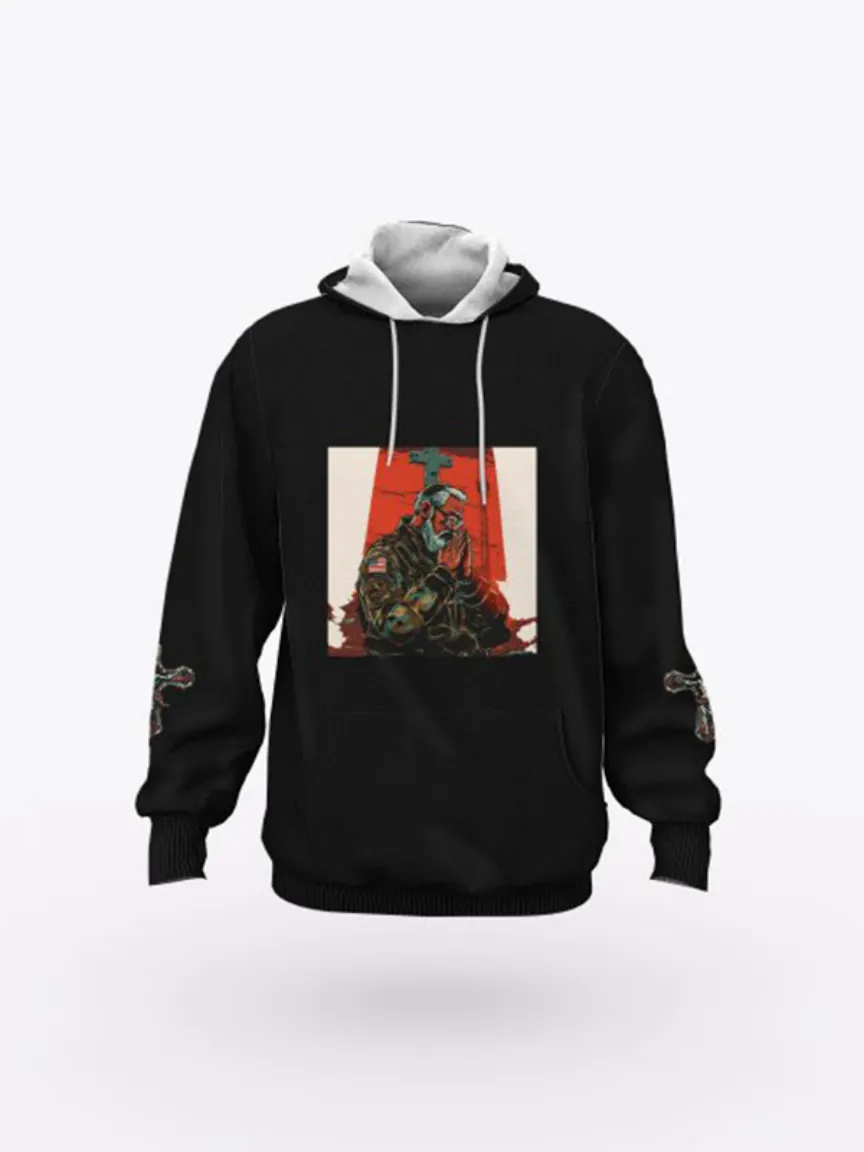 No War Print Men's Raglan Pullover Hoodie sold by Archiify