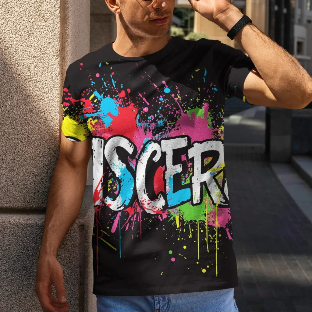 Hip Hop Letter Print Men's Drop Shoulder T-shirt sold by Archiify product image thumbnail 2
