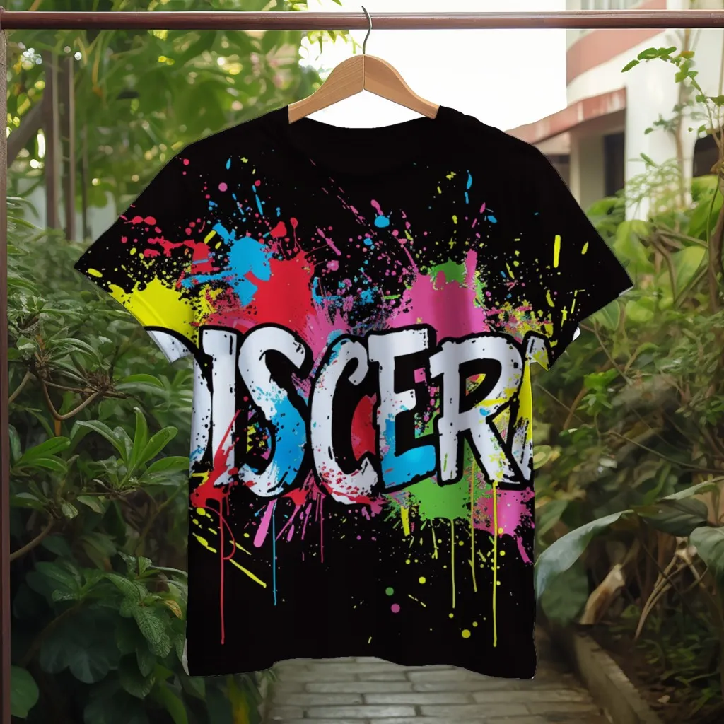 Hip Hop Letter Print Men's Drop Shoulder T-shirt sold by Archiify product image thumbnail 3