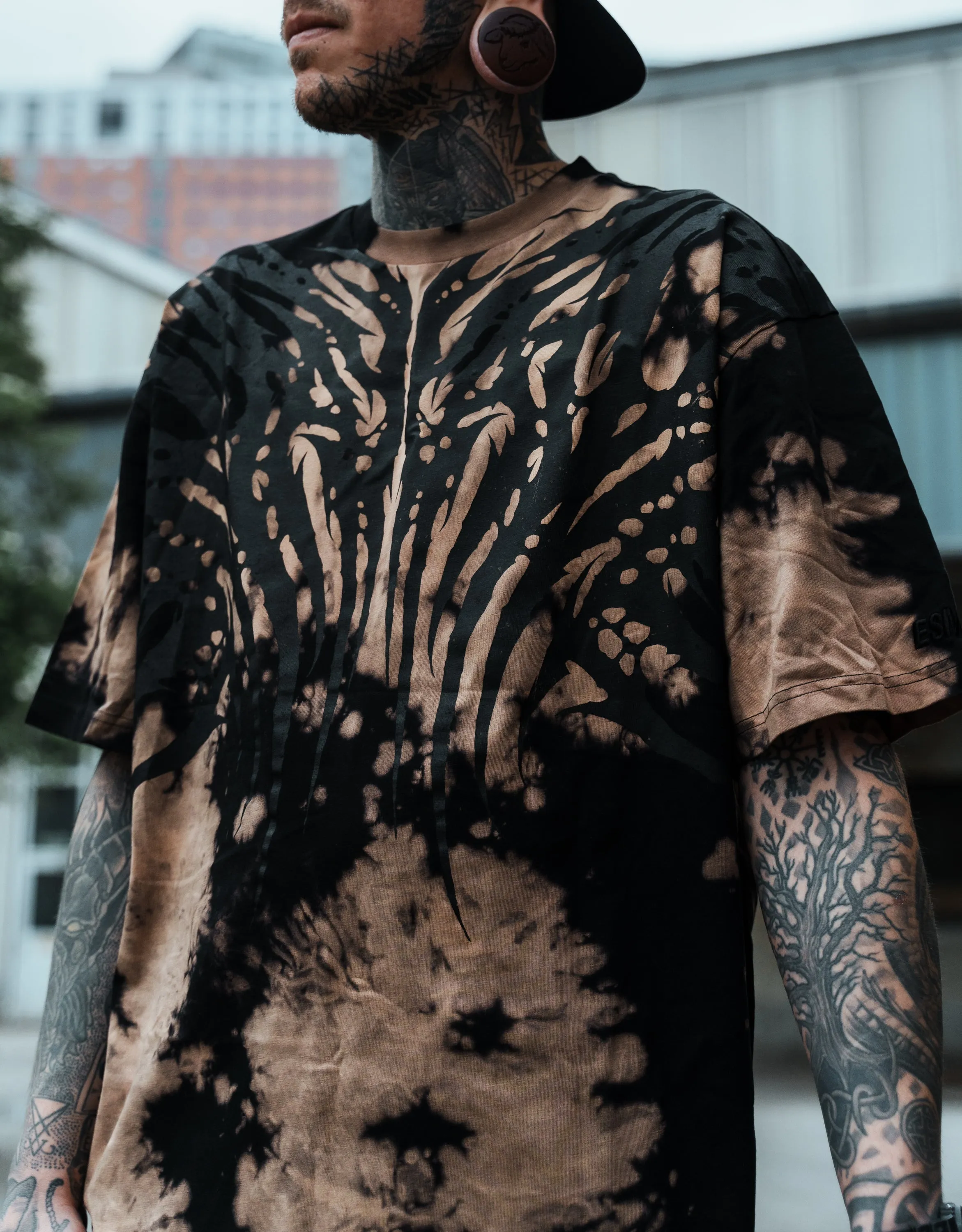 Necroblade (black) - Heavy Oversized T-Shirt Bleached 250GSM sold by Archiify product image thumbnail 5
