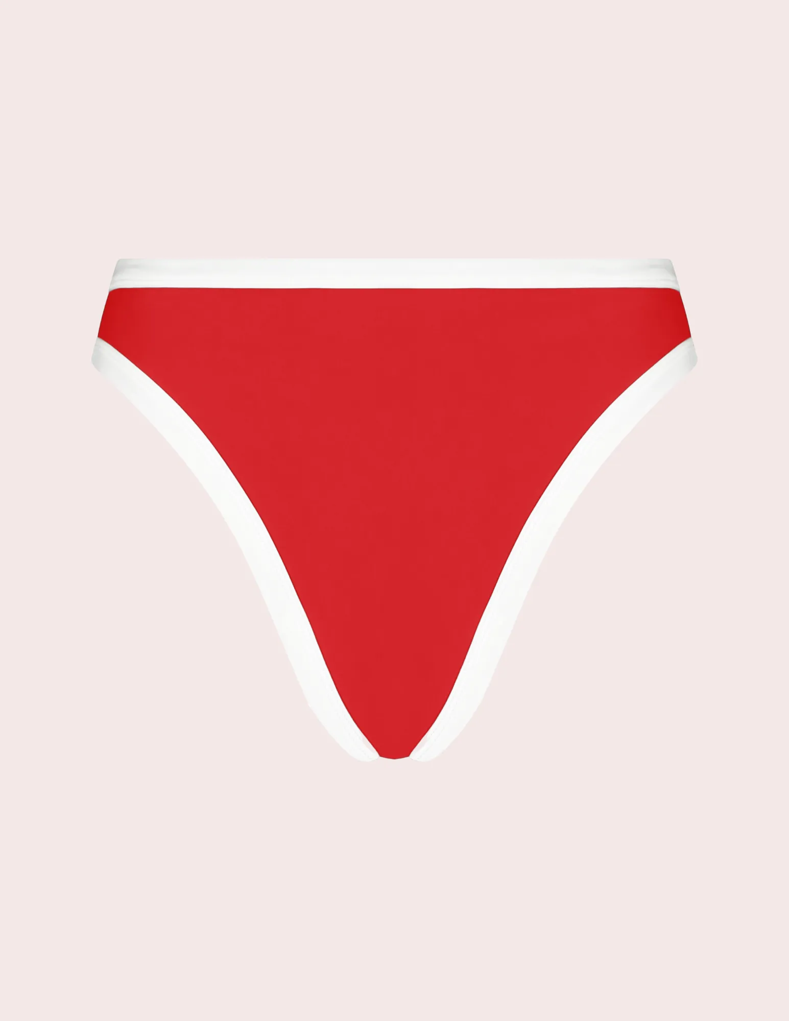 Farrah Mid-Rise Bikini Bottom in Cerise sold by Argot Swim