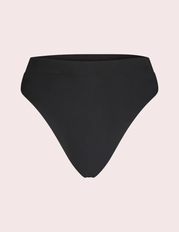 Heather High-Waisted Bottom in Noir sold by Argot Swim