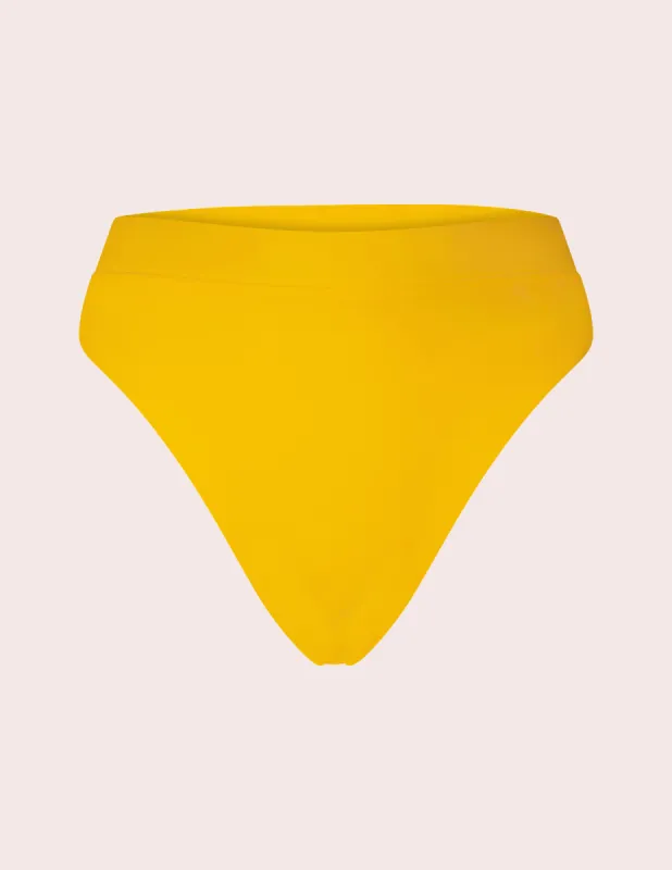 Heather High-Waisted Bottom in Mango sold by Argot Swim