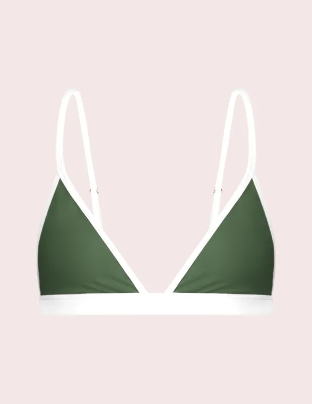 Farrah Triangle Bikini Top in Palm sold by Argot Swim