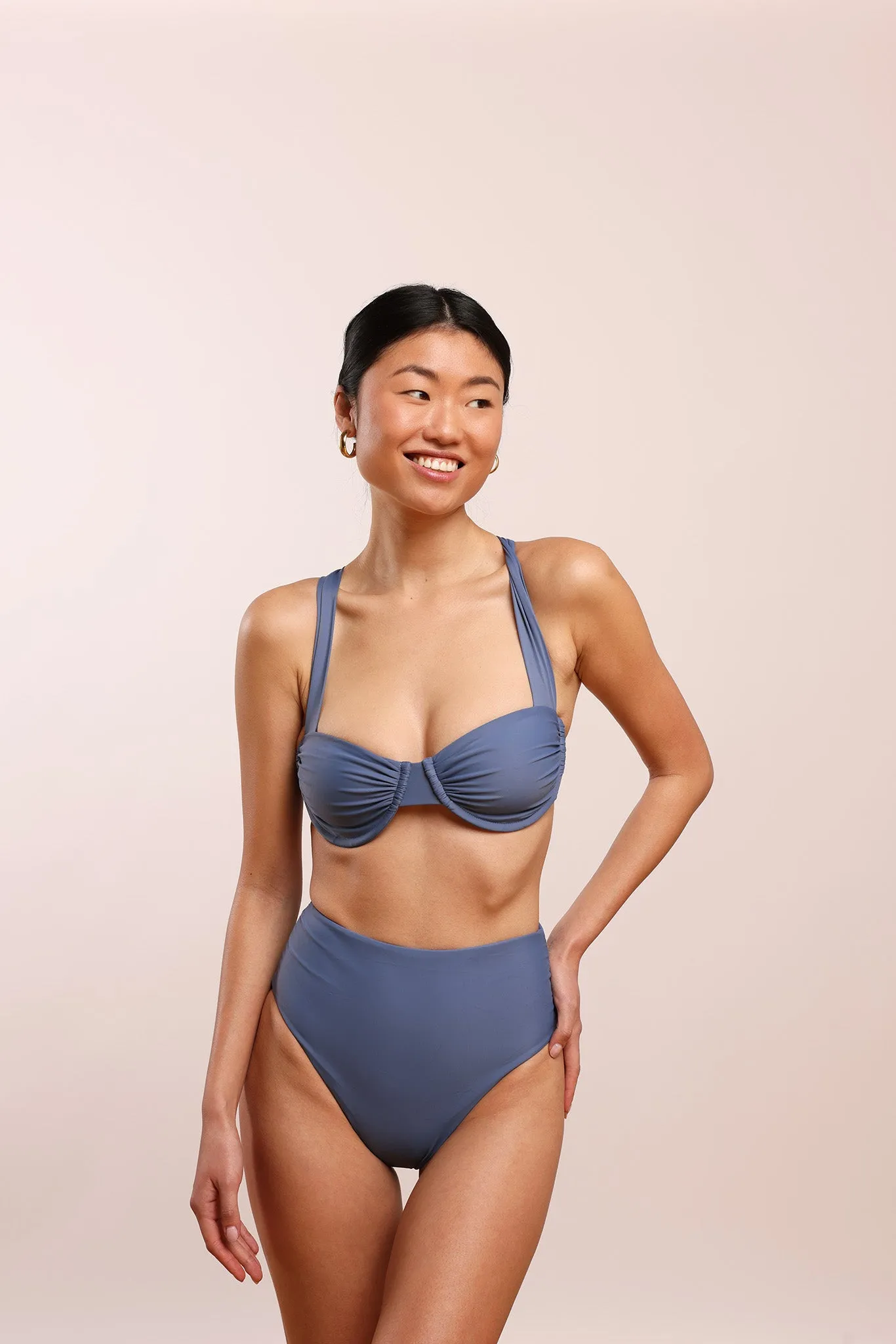 Genevieve Ruched High Waisted Bottoms sold by Argot Swim product image thumbnail 2