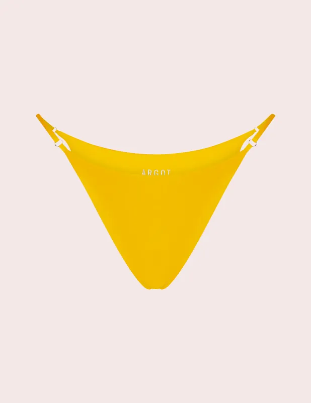 Eleanor Adjustable String Bottom in Mango sold by Argot Swim