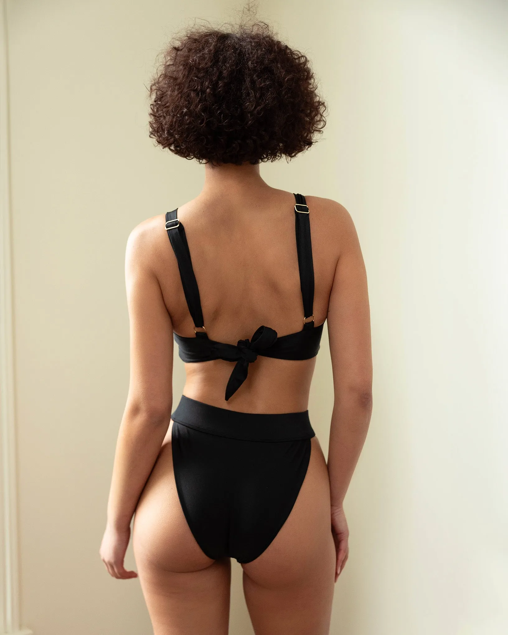 Lucia High Cut Banded Bottom in Nero sold by Argot Swim product image thumbnail 4