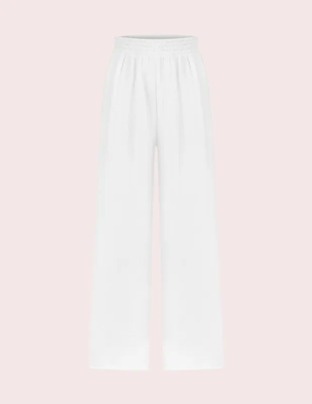 Skye Palazzo Pant - White sold by Argot Swim