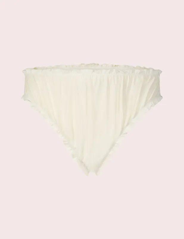 Madeline Ruffle Bottom in Whipped Cream sold by Argot Swim