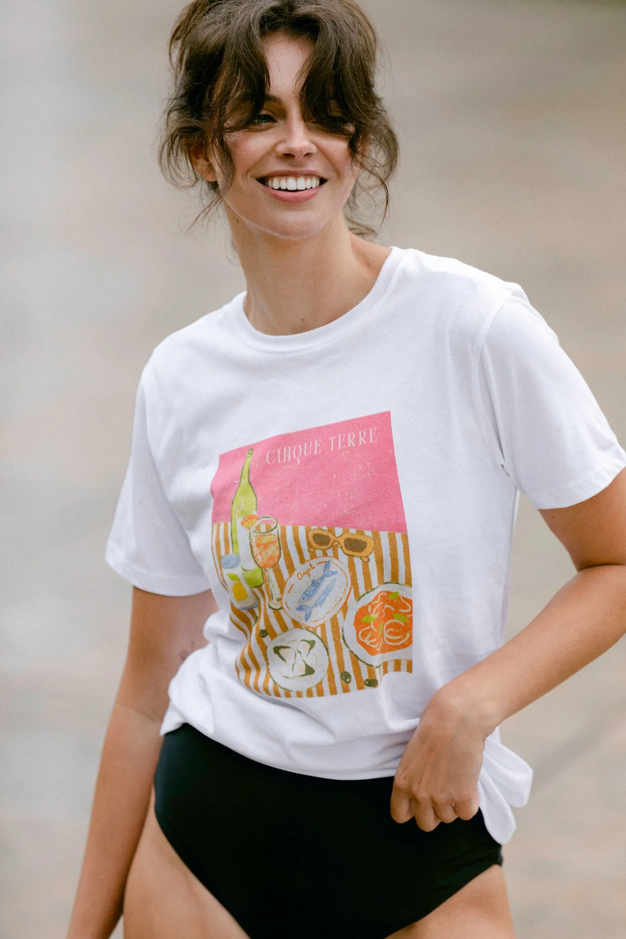 Cinque Terre Novelty Tee sold by Argot Swim product image thumbnail 2