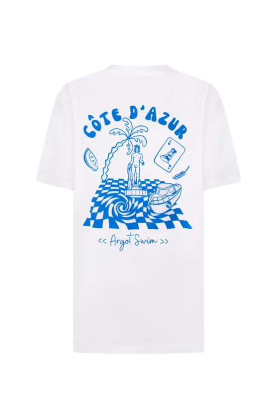 Côte d'Azur Novelty Tee made by Argot Swim