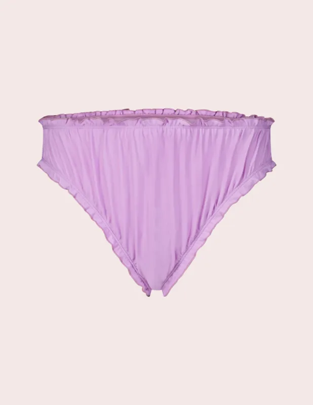 Madeline Ruffle Bottom in Lavande sold by Argot Swim
