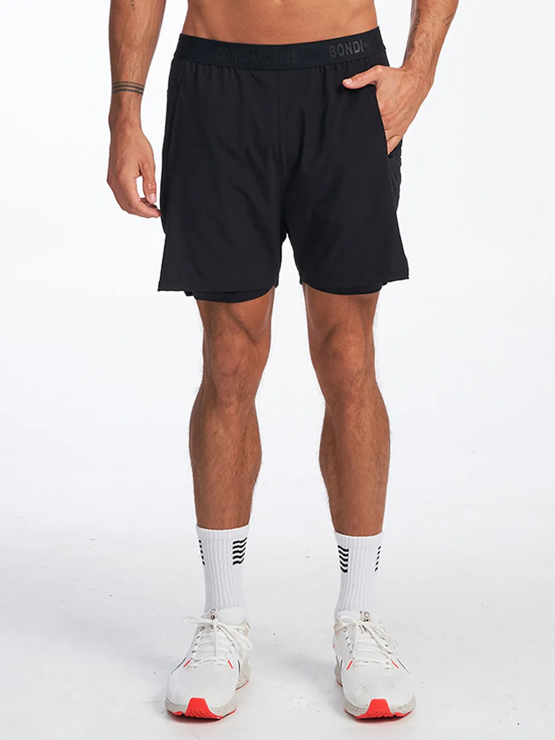 2 in 1 Run Short - Black sold by Bondi Active product image thumbnail 3