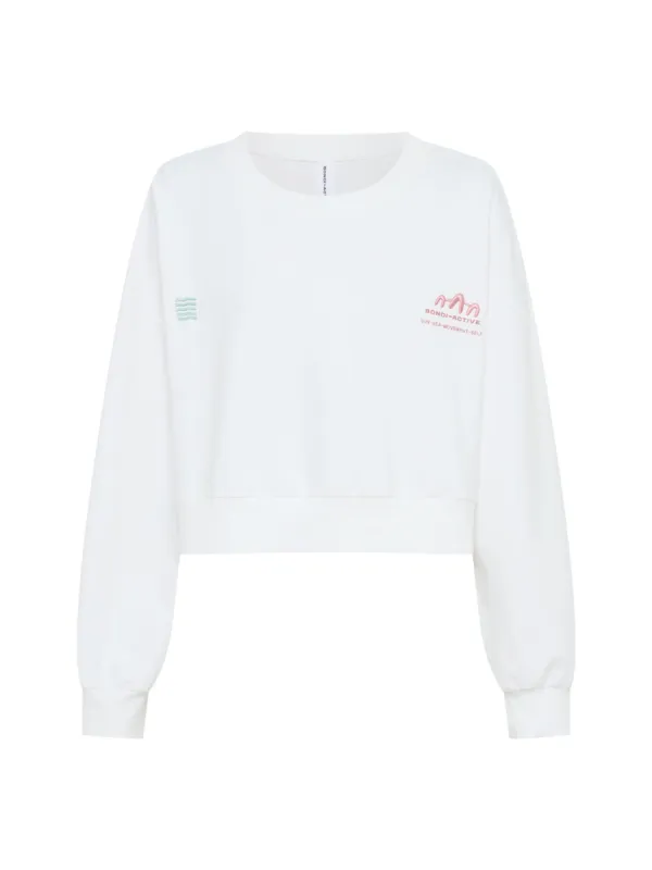 Oversized Crop Sweatshirt - Bone sold by Bondi Active
