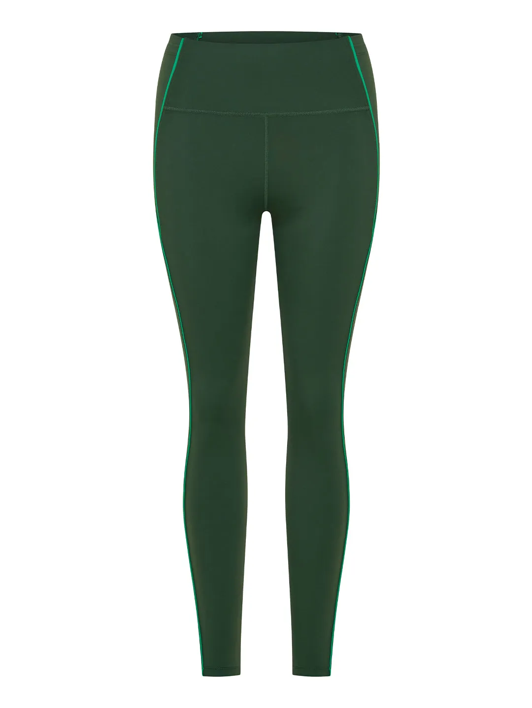 Piped Full Length Leggings - Green sold by Bondi Active
