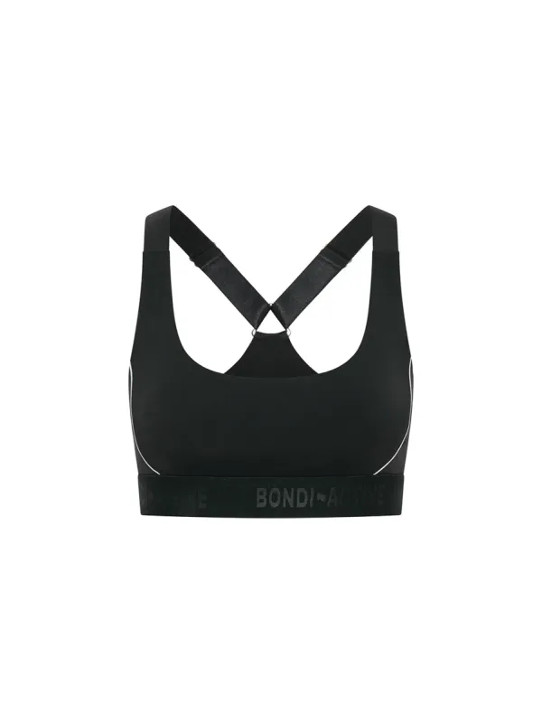 Racer Back Bra - Black sold by Bondi Active