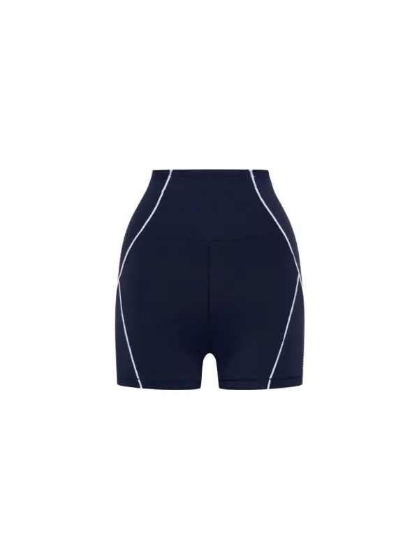 9cm Sports Club Bike Short - Navy/White sold by Bondi Active