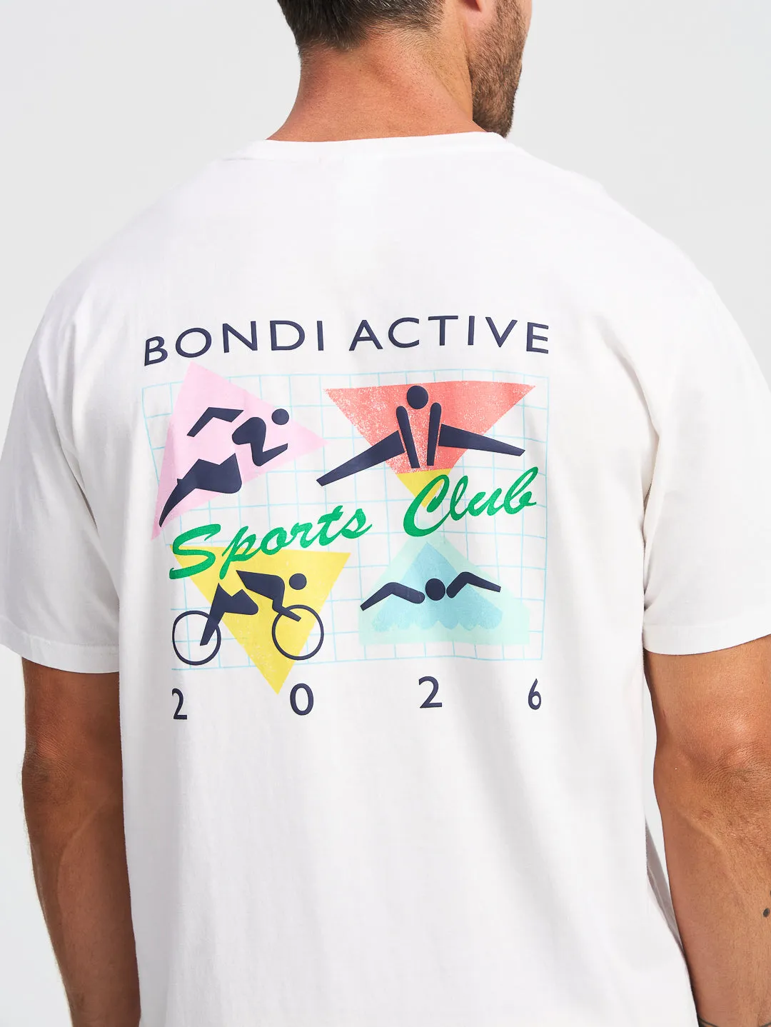 Sports Club Tee - White sold by Bondi Active product image thumbnail 2