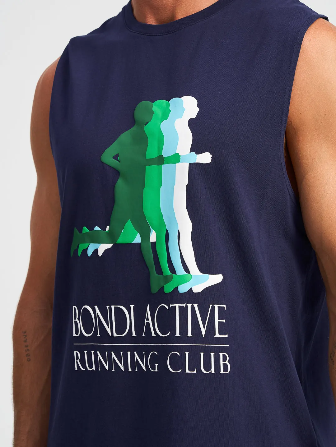 Sports Club Tank - Navy sold by Bondi Active product image thumbnail 3