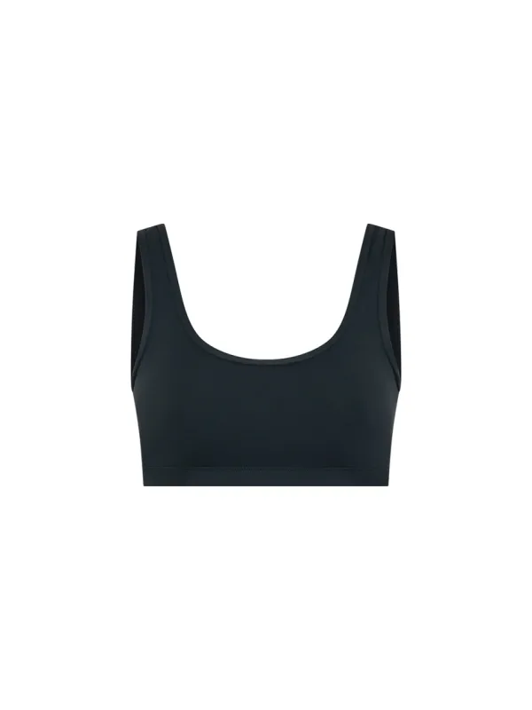 SCOOP NECK CROP - Black sold by Bondi Active